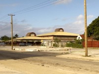 art of downtown Nuku'alofa after the riots - all burnt down.