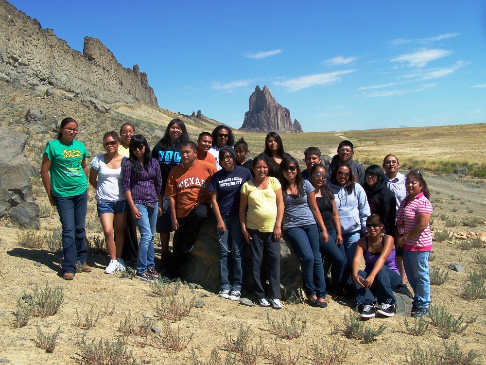 Perry H. Charley's students at Dine College Dine Environmental Institute working on contamination issues on the Navajo Nation
