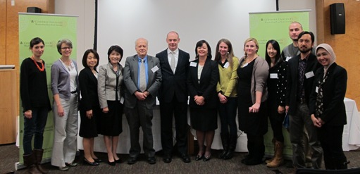 Speakers and other participants of the Weatherhead conference.