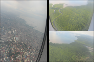 Scenes on a flight from Manila to Puerto Princesa (photo taken by the author in 2011)