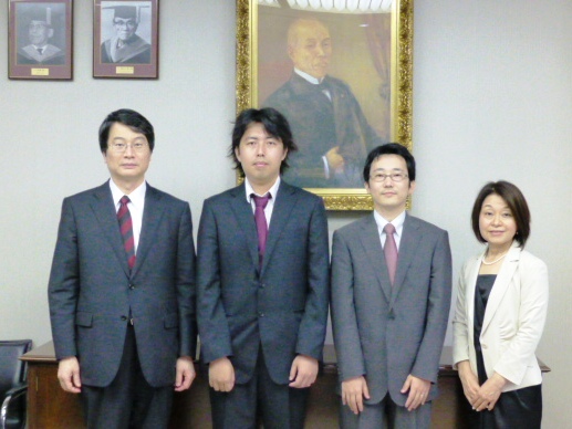 From left to right, Naoto Onzo, Ryosuke Takai, Junji Kawashima, Mari Suzuki