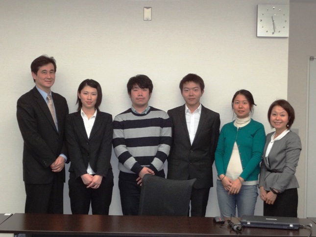 Mihoko Sakurai, second from right, with other Keio Sylff fellows and Tokyo Foundation directors