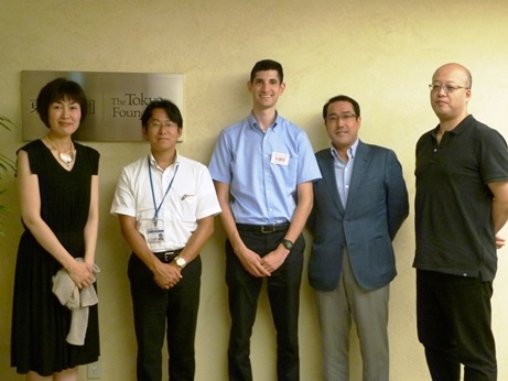 Shalfi, center, with the Tokyo Foundation members