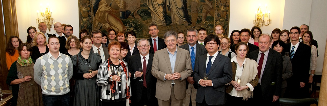 Participants of the meeting celebrating the twenty-fifth anniversary of the Sylff program in Hungary.