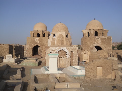 Mausoleums in the Aswan Cemetery.