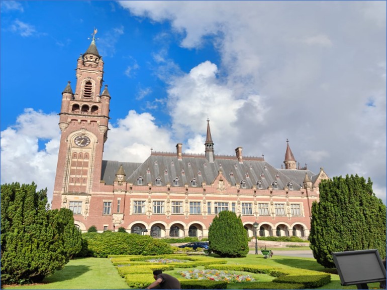 The traditional European institutional design of the International Court of Justice (Peace Palace) in The Hague visually reflects the historical Western origins of international legal structures. (Photo by the author)