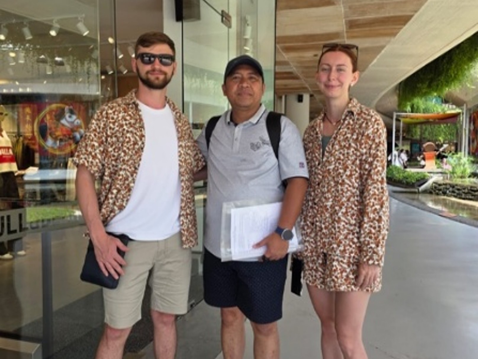 Surveying international tourists in Bali.